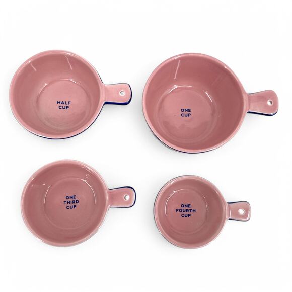 Margot Elena Nested Ceramic Measuring Cups Autumn Floral Set of 4 - Picture 3 of 5